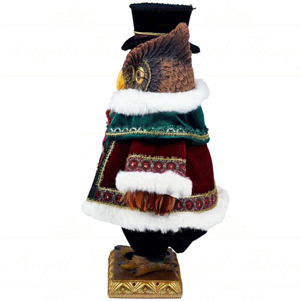 Kc 28 628428 Katherines Collection Christmas Timeless Tidings Mr Hoot Owl Tabletop Red Green Black Side
