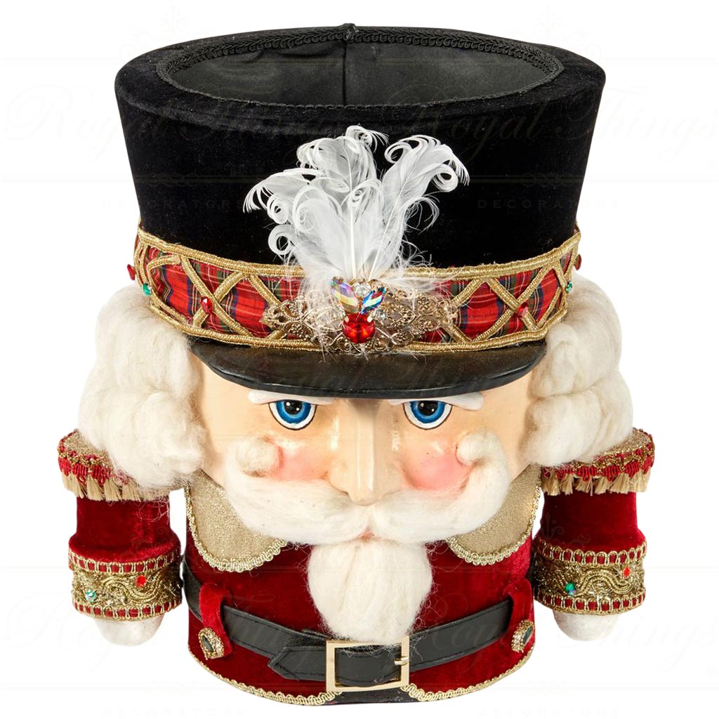 KC 28 928478 katherines collection christmas decorative items nutcracker candy container burgundy black gold Kc 28 928478 Katherines Collection Christmas Decorative Items Nutcracker Candy Container Burgundy Black Gold