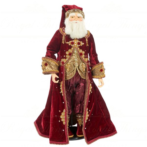 Kc 28 928518 Katherines Collection Christmas Doll Gifts Santa Doll Burgundy Gold