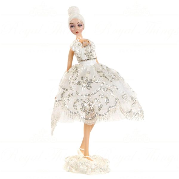Kc J 11 811422 Katherines Collection Christmas Dolls Wonderland Ballerina On Base White