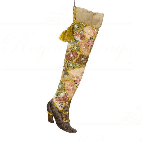 Kc Z 33605 Katherine S Collection Christmas Stockings Lady Rose Garden Stocking Cream Pink Green