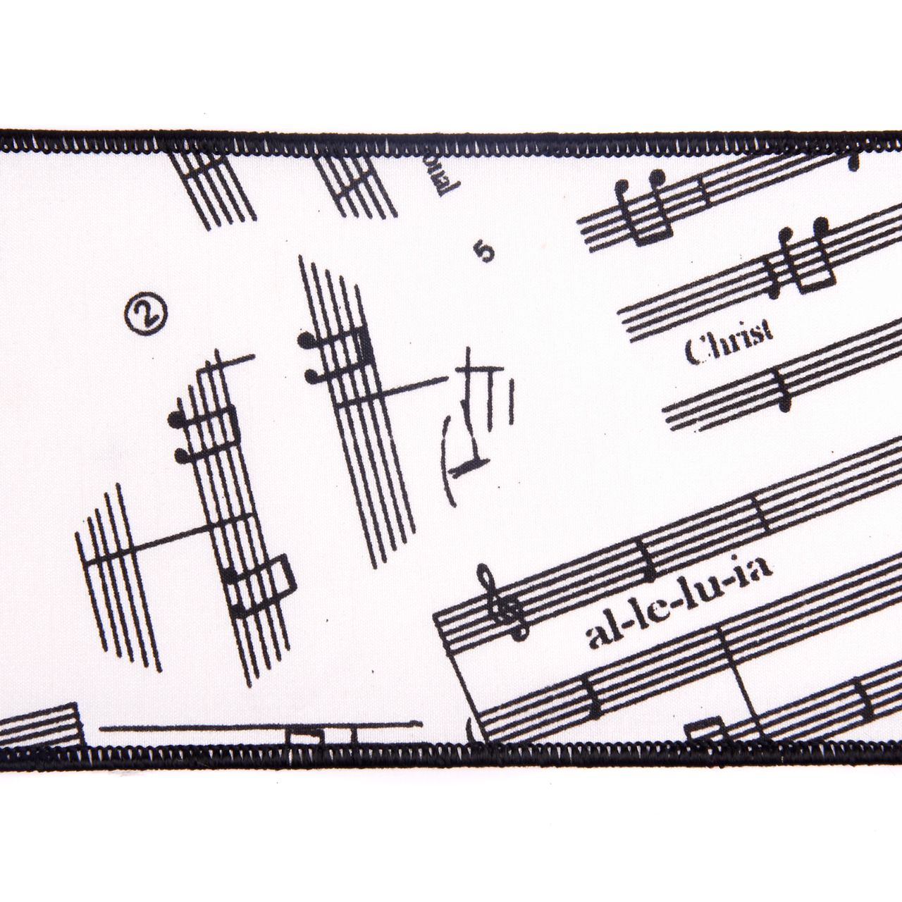 L 21642 goodwill ribbons dupion musical print ribbon black white L 21642 Goodwill Ribbons Dupion Musical Print Ribbon Black White