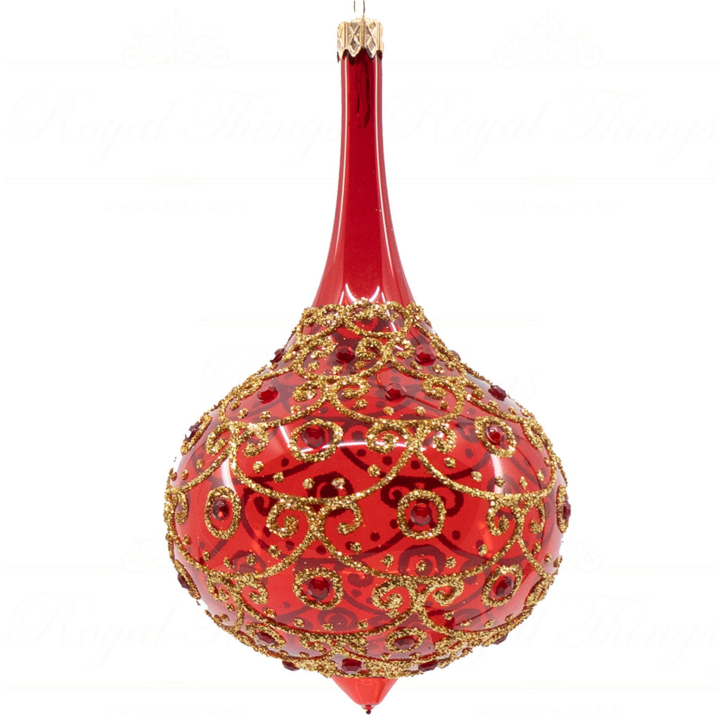 L 21706 goodwill christmas balls glass festive bling ball red gold vari drop L 21706 Goodwill Christmas Balls Glass Festive Bling Ball Red Gold Vari Drop