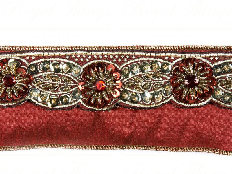 L 26113 Goodwill Ribbons Dup Scallop Bd Ribbon Burgundy