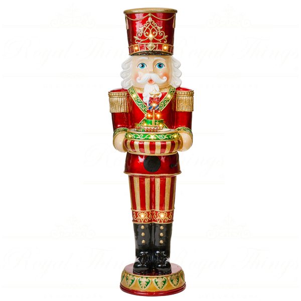 Mc 20053 Goodwill Christmas Decorative Items Led Music Motion Nutcracker With Gifts Display Red Green