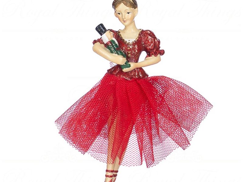 Mc 38373 Goodwill Christmas Ornaments Tulle Nutcracker Ballerina Ornament Red Vari B