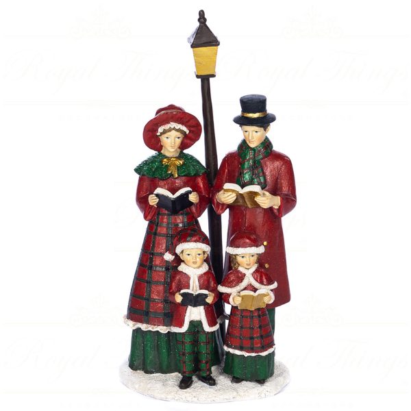 Mc 38379 Goodwill Christmas Decorative Items Tartan Vict.choir Family Tabletop Red Green