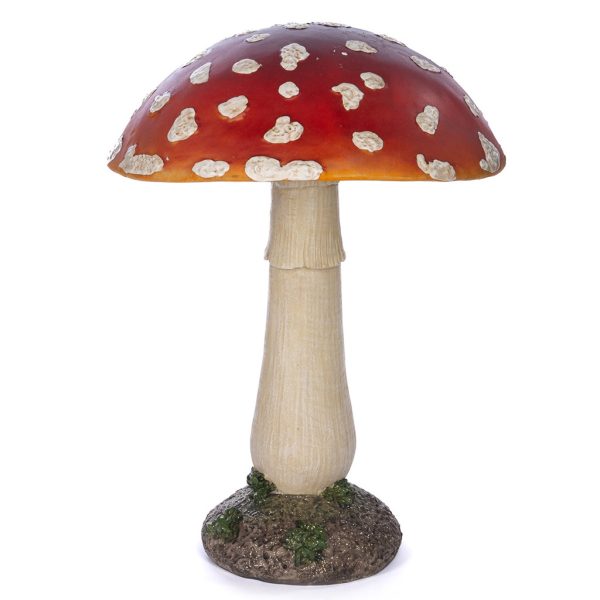 Mc 38381 Christmas Decorative Items Display Mushroom Tabletop Orange Red White