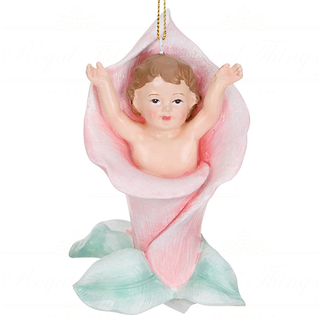 MC 38555 goodwill christmas ornaments baby in flower ornament pink green open Mc 38555 Goodwill Christmas Ornaments Baby In Flower Ornament Pink Green Open