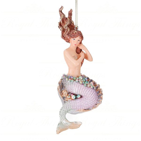 Mo 96503 Goodwill Christmas Ornaments Pearl Gradient Mermaid Ornament Green Pink Purple Vari C
