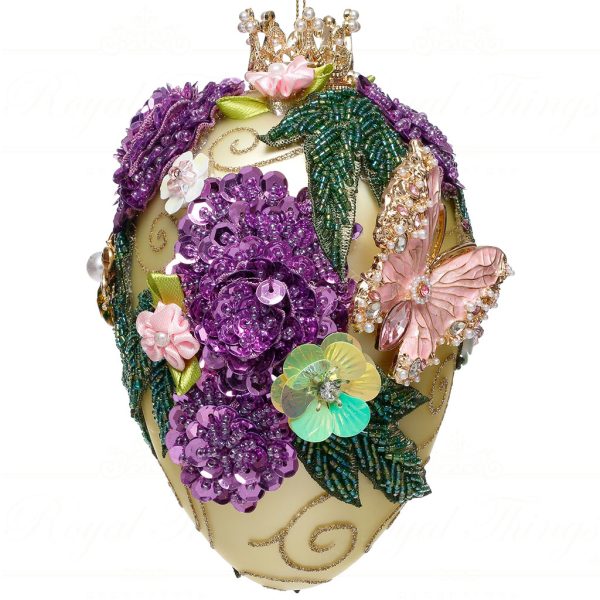 Mr 36 61310 Mark Roberts Hanging Spring Ornaments Glass Faberge Jewel Egg Ornament Yellow Purple Pink