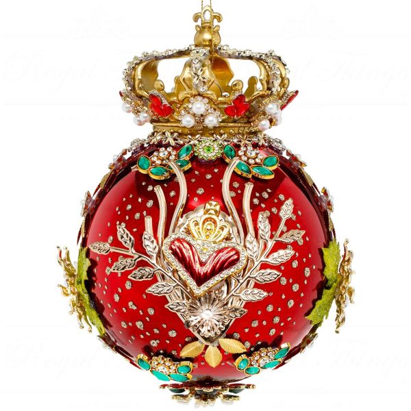 Mr 36 61414 Mark Roberts Christmas Balls Crown Jewels Ball Ornament Red Green Gold