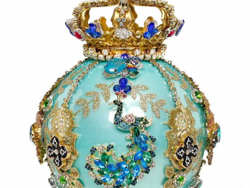 Mr 36 61418 Mark Roberts Christmas Balls Crown Jewels Ball Ornament Turquoise Gold
