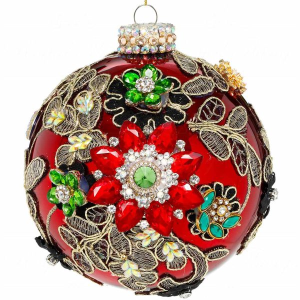 Mr 36 61494 Mark Roberts Christmas Ornaments Kings Jewel Ball Ornament Red Green