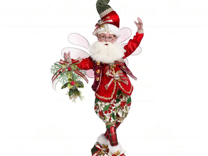 Mr 51 16438 Mark Roberts Christmas Dolls Large Deck The Halls Santa Fairy Doll Red Green White