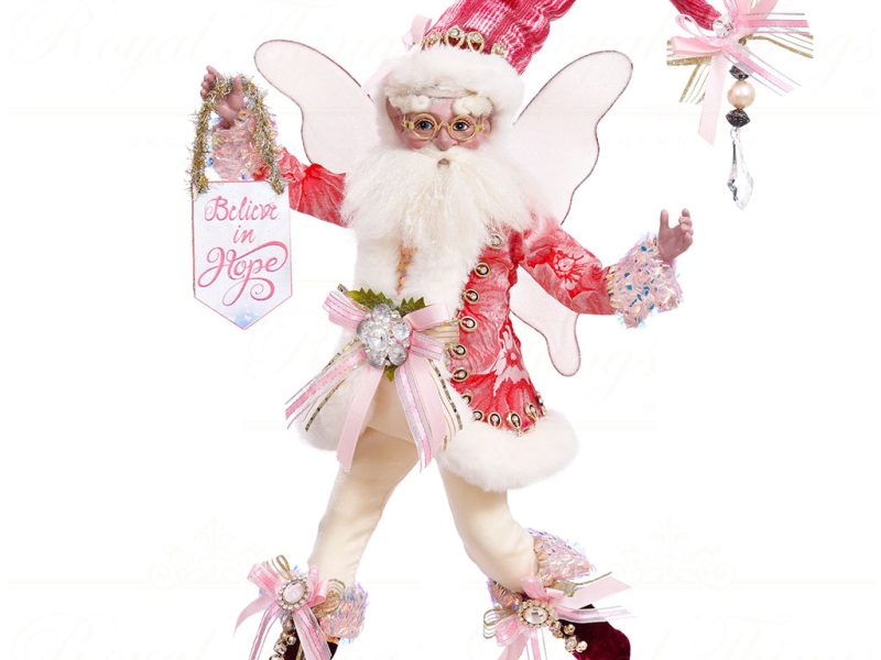 Mr 51 16514 Mark Roberts Christmas Dolls Medium Spirit Of Hope Santa Fairy Doll Pink White