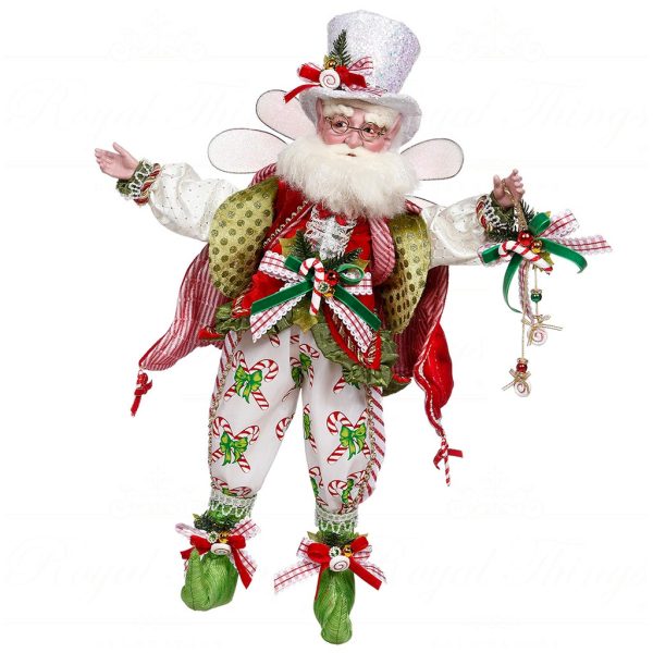 Mr 51 24002 Mark Roberts Christmas Dolls Large Candy Cane Santa Fairy Doll White Red Green