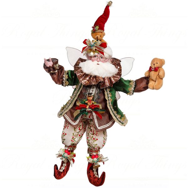 Mr 51 24144 Mark Roberts Christmas Dolls Large Teddy Bear Santa Fairy Doll Brown Red Green.jpg