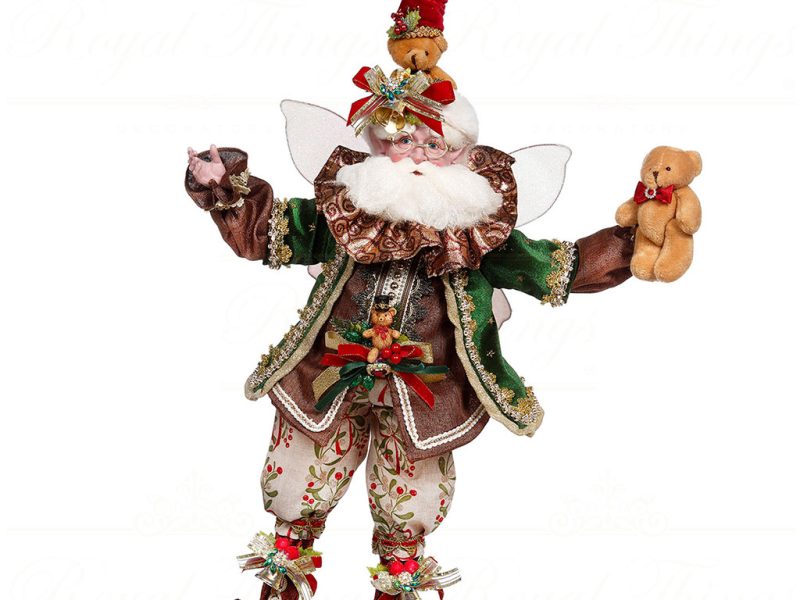 Mr 51 24144 Mark Roberts Christmas Dolls Large Teddy Bear Santa Fairy Doll Brown Red Green.jpg