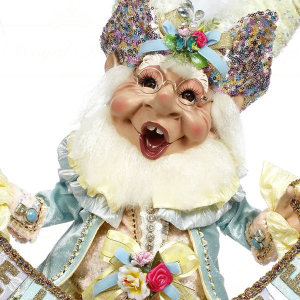 Mr 51 58018 Spring Mark Roberts Collectibles Medium Party Time Elf Gold Blue Detail