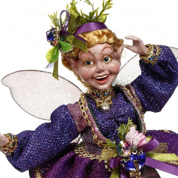 Mr 51 58094 Spring Mark Roberts Collectibles Small Peacock Fairy Girl Purple Green Detail
