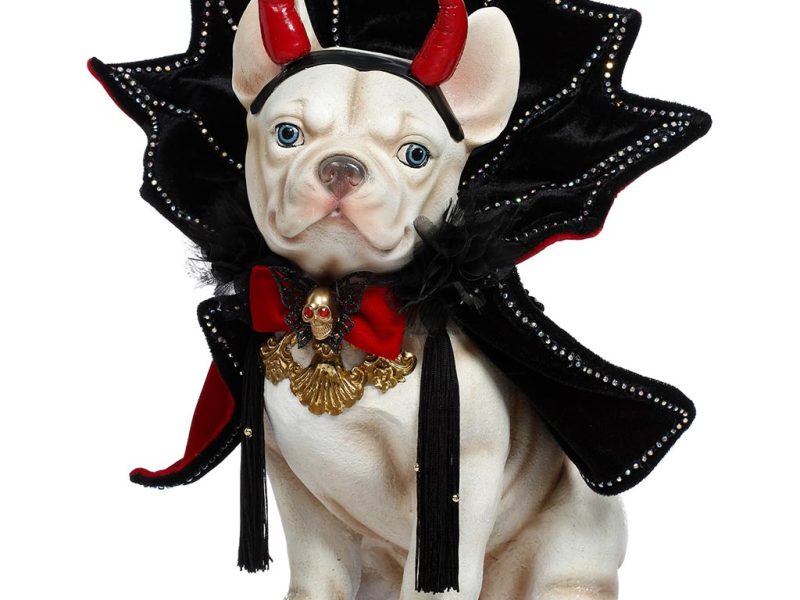 Mr 51 58440 Mark Roberts Christmas Decorative Items Bat Bulldog Tabletop Black