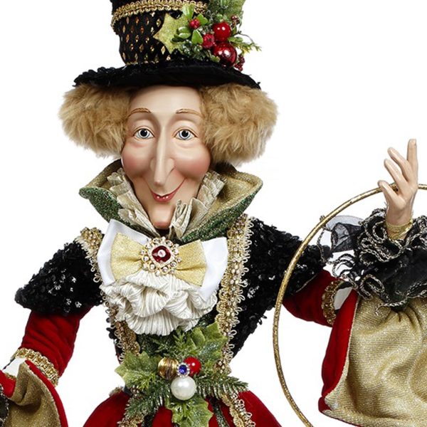 Mr 51 58470 Mark Roberts Christmas Dolls Master Showman Doll Red Black Closeup