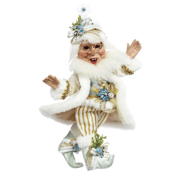 Mr 51 58546 Mark Roberts Christmas Dolls Small Let It Snow Elf Doll White Blue
