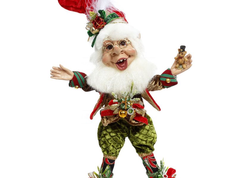 Mr 51 58554 Mark Roberts Christmas Dolls Small Merry Christmas Elf Doll Red Green