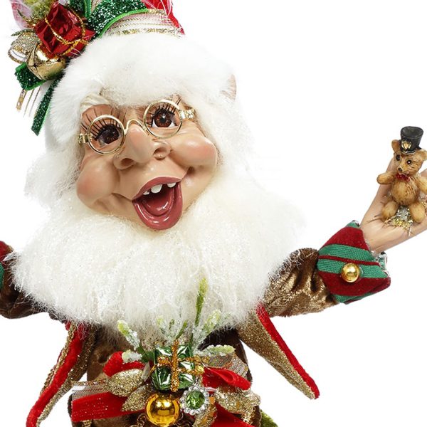 Mr 51 58554 Mark Roberts Christmas Dolls Small Merry Christmas Elf Doll Red Green Closeup