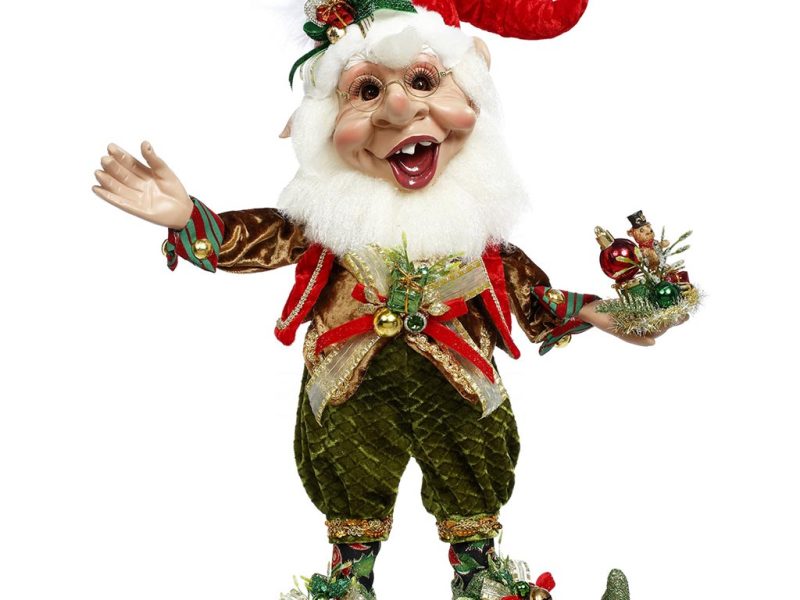 Mr 51 58556 Mark Roberts Christmas Dolls Medium Merry Christmas Elf Doll Red Green