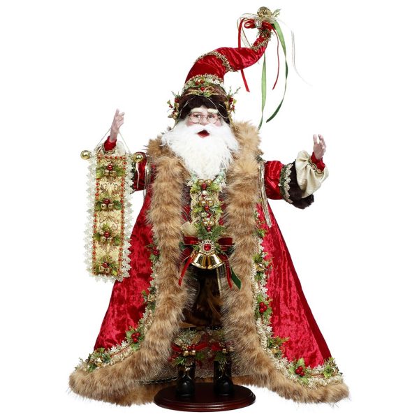 Mr 51 58670 Mark Roberts Christmas Dolls Sleighbells Santa Doll Red Brown