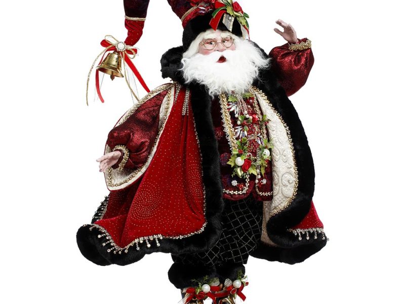 Mr 51 58688 Mark Roberts Christmas Dolls Ruby Red Santa Doll Red Black