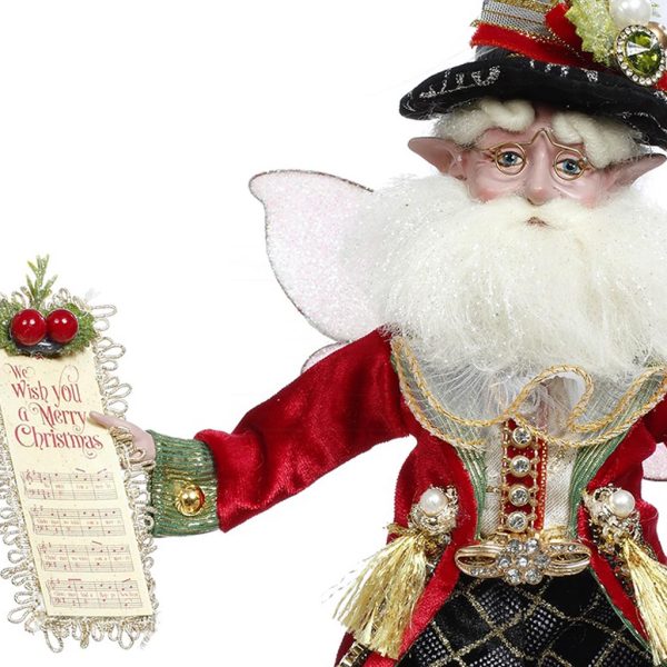 Mr 51 58738 Mark Roberts Christmas Dolls Small Christmas Carol Santa Fairy Doll Red Black Closeup