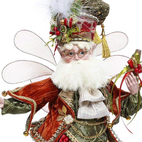 Mr 51 58746 Mark Roberts Christmas Dolls Medium Cinnamon Spice Santa Fairy Doll Green Orange Closeup