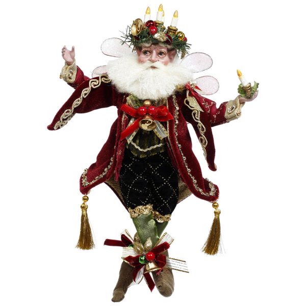 Mr 51 58792 Mark Roberts Christmas Dolls Small Father Of Xmas Santa Fairy Doll Burgundy