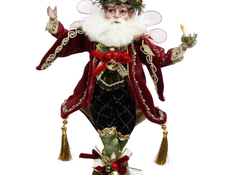 Mr 51 58792 Mark Roberts Christmas Dolls Small Father Of Xmas Santa Fairy Doll Burgundy