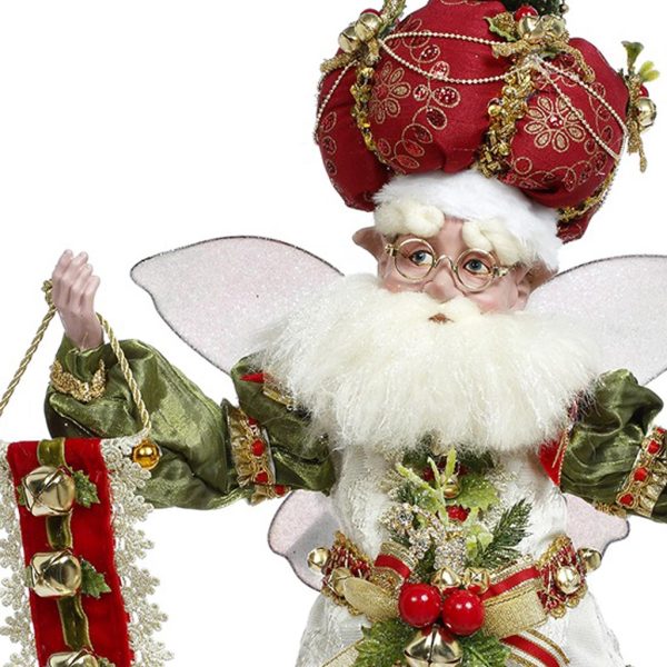 Mr 51 58818 Mark Roberts Christmas Dolls Medium Jingle All The Way Santa Fairy Doll Green Closeup
