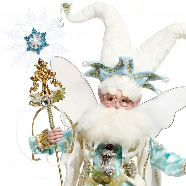 Mr 51 58852 Mark Roberts Christmas Dolls Snowflake Danta Fairy White Blue Closeup