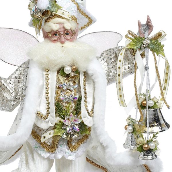 Mr 51 58876 Mark Roberts Christmas Dolls Medium Winter White Santa Fairy Doll Cream Closeup