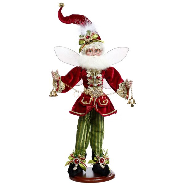Mr 51 58952 Mark Roberts Christmas Dolls 5 Golden Rings Santa Fairy On Base Doll Burgundy Green