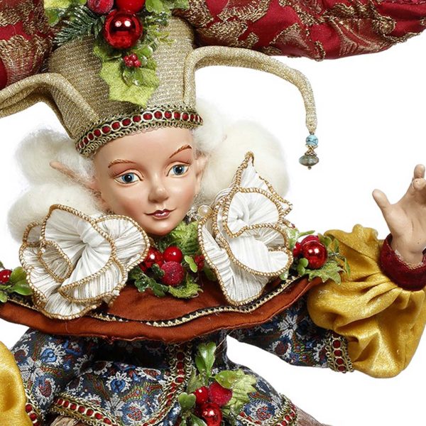 Mr 51 59028 Mark Roberts Christmas Dolls Elf With Chocolate Doll Copper Brown Closeup