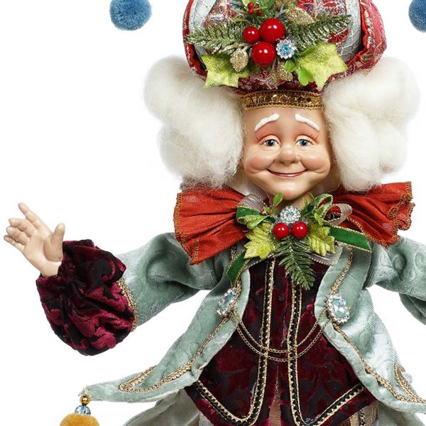 Mr 51 59030 Mark Roberts Christmas Dolls Elf De Cuisine Doll Copper Blue Closeup