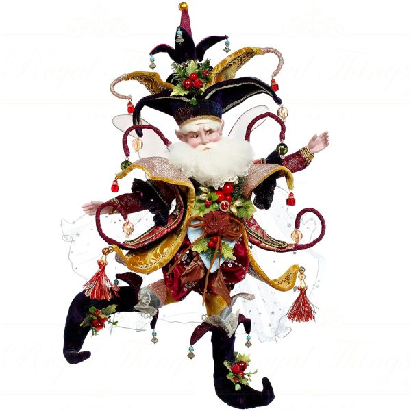 Mr 51 59064 Mark Roberts Christmas Dolls Joyeux Fairy Doll Burgundy Yellow