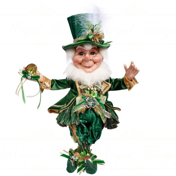Mr 51 63806 Mark Roberts Spring Dolls Medium Leprechaun Elf Green Gold White