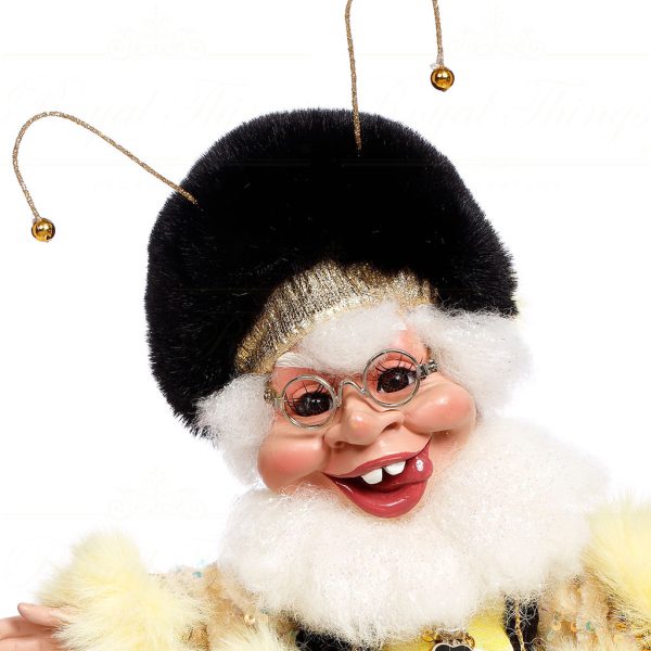 Mr 51 63816 Mark Roberts Spring Dolls Small Honey Bee Elf Yellow Black White Closeup