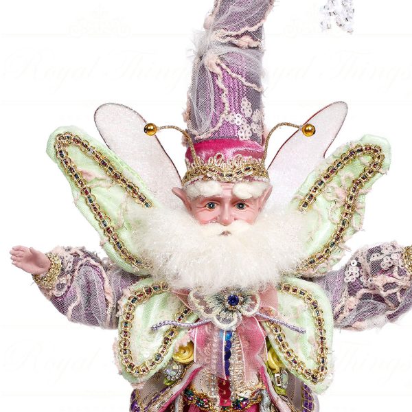Mr 51 63844 Mark Roberts Spring Dolls Small Butterfly Fairy Light Green Purple White Closeup
