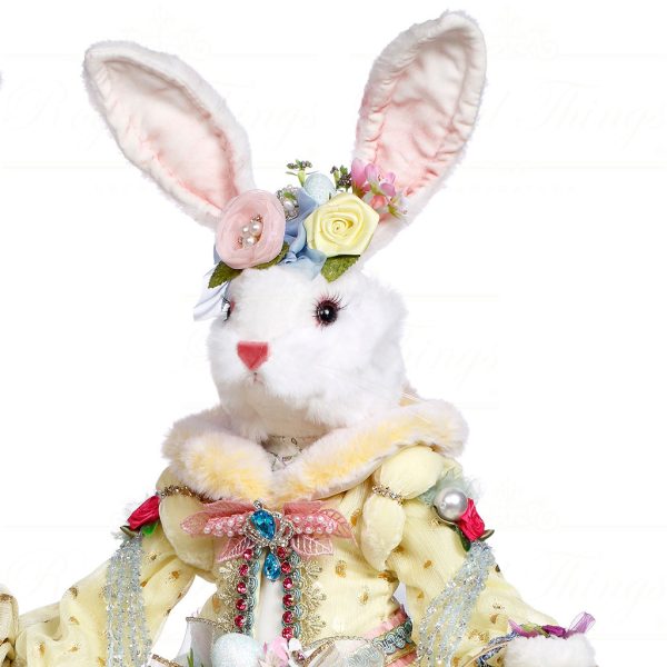 Mr 51 63884 Mark Roberts Spring Dolls Large Mr Mrs Cottontail Rabbit Blue Yellow White Closeup Female
