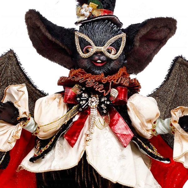 Mr 51 64020 Mark Roberts Halloween Dolls Vampire Bat Doll Red Black Closeup
