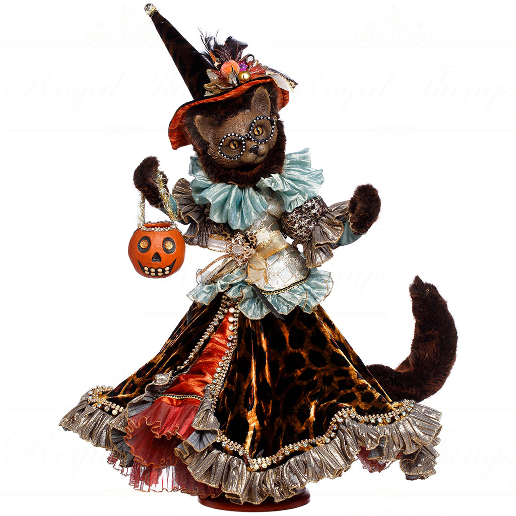 MR 51 64022 mark roberts halloween dolls cat doll black orange Mr 51 64022 Mark Roberts Halloween Dolls Cat Doll Black Orange